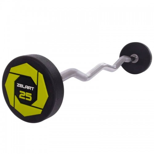 Штанга фіксована вигнута поліуретанова Modern Urethane Barbell 25кг, код: TA-2690-25-S52