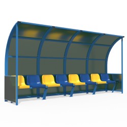 Лава запасних InterAtletika 8 місць без сидіння, код: УТ208-8-SM Лава запасних InterAtletika 8 місць без сидіння, код: УТ208-8-SM