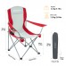 Стілець KingCamp Arms Chairin Steel 830x530x960 мм, сірий-червоний, код: KC3818 grey/red