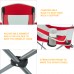 Стілець KingCamp Arms Chairin Steel 830x530x960 мм, сірий-червоний, код: KC3818 grey/red