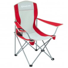 Стілець KingCamp Arms Chairin Steel 830x530x960 мм, сірий-червоний, код: KC3818 grey/red