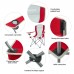 Стілець KingCamp Arms Chairin Steel 830x530x960 мм, сірий-червоний, код: KC3818 grey/red