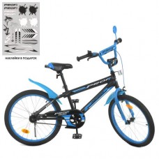 Велосипед дитячий Profi Kids Inspirer d=20, чорно-синій (мат), код: Y20323-1-MP