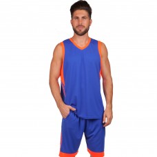 Форма баскетбольна чоловіча PlayGame Lingo 3XL (ріст 175-180), синій-помаранчевий, код: LD-8017_3XLBLOR
