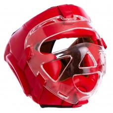 Шолом для єдиноборств Venum з прозорою маскою XL, красный, код: VL-8348_XLR