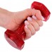 Гантель для фітнесу з TPU покриттям Zelart Jelly Urethane Coated Dumbbells 1х1,13кг, червоний, код: TA-2946-2_5LB-S52