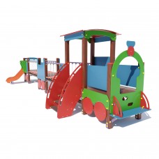 Паровозик великий з двома вагонами Miros 7960х2040х2060 мм, код: DIO405.2 Паровозик великий з двома вагонами Miros 7960х2040х2060 мм, код: DIO405.2