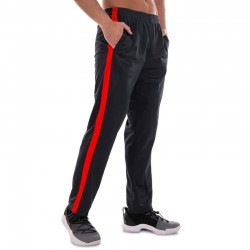 Штани спортивні чоловічі Lidong XL, чорний-червоний, код: LD-6803K_XLBKR
