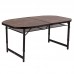 Стіл Bo-Camp Woodbine Oval 150x80 см Black/Wood look, код: DAS301532-DA
