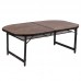Стіл Bo-Camp Woodbine Oval 150x80 см Black/Wood look, код: DAS301532-DA