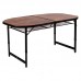 Стіл Bo-Camp Woodbine Oval 150x80 см Black/Wood look, код: DAS301532-DA
