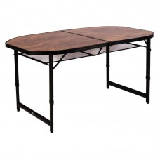 Стіл Bo-Camp Woodbine Oval 150x80 см Black/Wood look, код: DAS301532-DA
