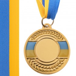 Заготівля медалі спортивної PlayGame Ukraine золото, код: C-3242_G