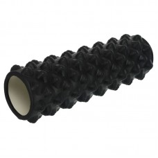 Ролер масажний циліндр (ролик мфр) FitGo Grid Rumble Roller, 450x140 мм, чорний, код: FI-9395_BK