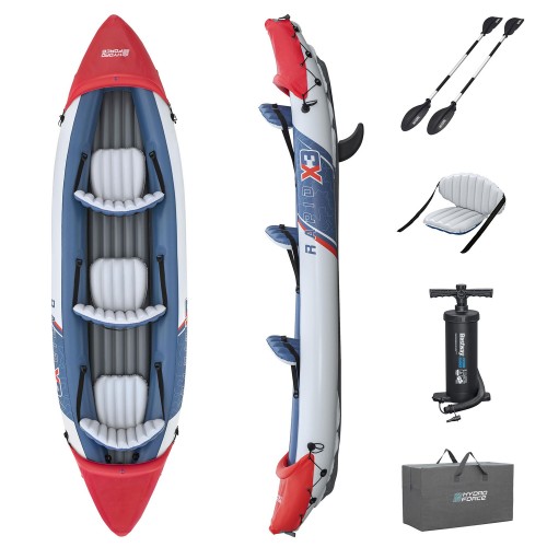 Каяк надувний Bestway 65132 Hydro-Force Rapid X3 3810х1000 мм, код: DM-65132-IN
