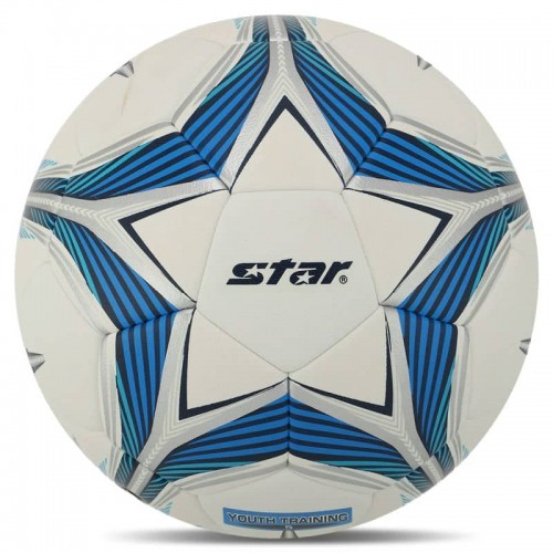 М"яч футбольний Star Youth Training 5 PU, білий-синій, код: SB725C-S52 М"яч футбольний Star Youth Training 5 PU, білий-синій, код: SB725C-S52