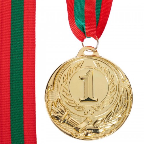 Медаль спортивна зі стрічкою PlayGame Zing золотий, код: C-4329-P_G