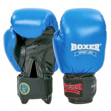 Рукавички боксерські професійні з печаткою ФБУ Boxer Profi шкіряні 12 унцій, синій, код: BO-2001_12BL Рукавички боксерські професійні з печаткою ФБУ Boxer Profi шкіряні 12 унцій, синій, код: BO-2001_12BL