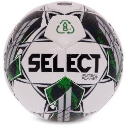М"яч для футзалу Select Futsal Planet V22 №4, білий-зелений, код: Z-PLANET-WG