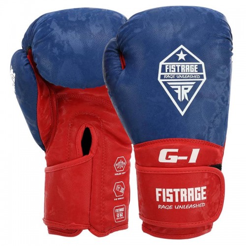 Боксерські рукавиці Fistrage 10 унцій, синій-червоний, код: VL-7799_10BLR