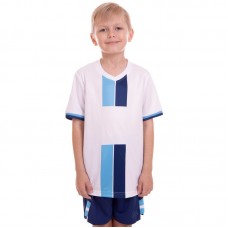 Форма футбольна підліткова PlayGame розмір 30, ріст 150, білий-синій, код: CO-2001B_30WBL-S52