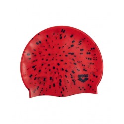 Шапка для плавання дитяча Arena Print JR червоний-чорний, код: 3468336903124