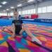 М"яч для художньої гімнастики SNS T12 150 мм, синій з гліттером, код: 18144-SNS