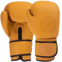 Рукавички шкіряні боксерські Zelart 10 унцій, жовтий, код: VL-3074_10Y-S52