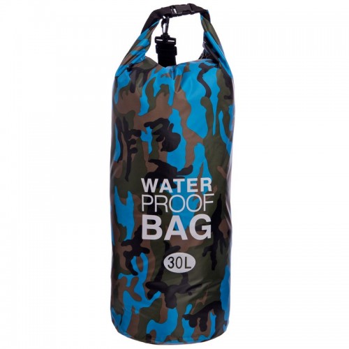 Водонепроникний гермомішок SP-Sport Waterproof Bag 30л камуфляж синій, код: TY-6878-30_KBL-S52