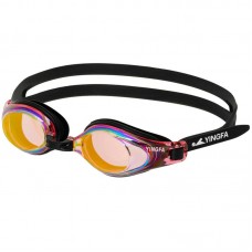 Окуляри для плавання дорослі райдужні лінзи Yingfa червоний-чорний, код: Y2600AF-V_RBK