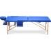 Масажний стіл Bodyfit, дерев"яне 2-сегментне XXL універсальне (579), синій, код: M-6943934-IN