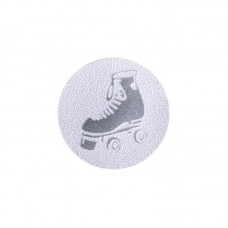 Наклейка (жетон) на медаль PlayGame Роликові Ковзани d-25 мм срібна, код: 25-0087_S