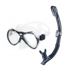 Набір маска і трубка Aqua SpeedManus + Borneo, чорний, код: 5908217682383