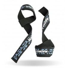 Лямки для тяги MadMax Camo Power Wrist Straps Camo/Light Blue, код: MFA-275-BLU-U