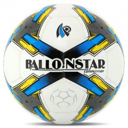 М"яч футбольний Ballonstar №5, білий-синій, код: FB-4415_BL