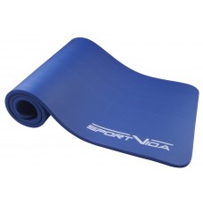 Килимок для йоги та фітнесу SportVida NBR 1800x600x15 мм, синій, код: SV-HK0075