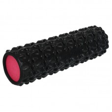 Ролер масажний циліндр (ролик мфр) заповнений піною FitGo Grid Bubble Roller, 450x130 мм, чорний, код: FI-9391_BK Ролер масажний циліндр (ролик мфр) заповнений піною FitGo Grid Bubble Roller, 450x130 мм, чорний, код: FI-9391_BK