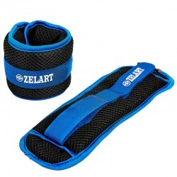 Обважнювачі-манжети Zelart 2х0,5 кг чорний/синій, код: FI-7210-1_BK Обважнювачі-манжети Zelart 2х0,5 кг чорний/синій, код: FI-7210-1_BK