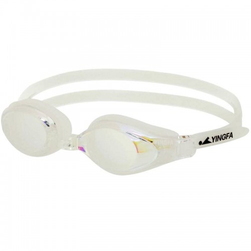 Окуляри для плавання дорослі райдужні лінзи Yingfa білий, код: Y2600AF-V_W