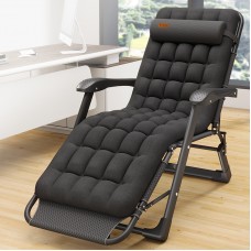 Розкладне крісло шезлонг садовий із подушкою WCG 1780х660х980 мм, код: FCB-S06PP-IF