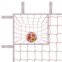 Сітка на ворота футбольна тренувальна з кишенями в кутах PlayGame «Євро» 7500х2500 мм, червоно-білий, код: SO-9264