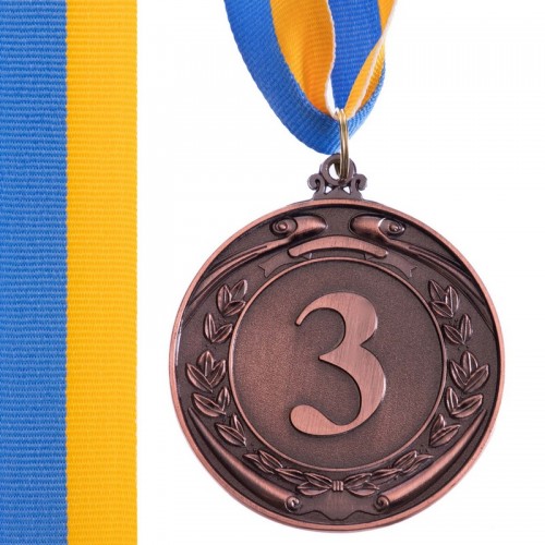 Медаль спортивна зі стрічкою PlayGame Lider бронзова, код: C-6862_B