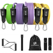 Набір трубчастих еспандерів U-Powex Resistance bands set 100LB (до 45кг.), 5 шт, код: UP_1030_100LB