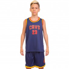 Форма баскетбольна підліткова PlayGame NB-Sport NBA CHVS M (8-10 років), ріст 130-140см, синій-жовтий, код: 4309_MBLY-S52