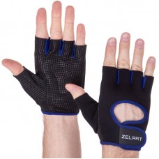 Рукавички для фітнеca Zelart XL чорний-темно-синій, код: MA-3885_XLDBL