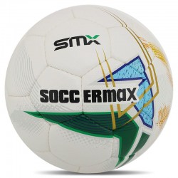 М"яч футбольний професійний Soccermax Hybrid №5 PU, білий-зелений, код: FB-4190_WG