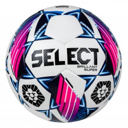 М"яч футбольний Select Brillant Super FIFA PFL v24 №5, білий-синій, код: 5703543376506