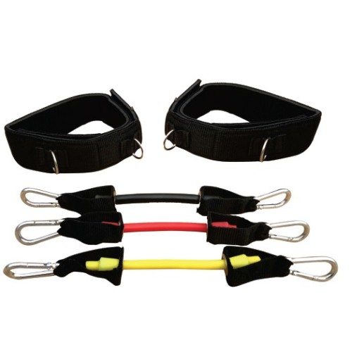 Еспандер латеральний універсальний Meta Stepper Ankle Resistance tube чорний, жовтий, червоний O, код: 080101514163