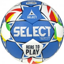 М"яч гандбольний Select Ultimate Replica EHF European League v24 Mini №0, біло-синій, код: 5703543321896