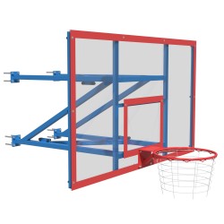 Щит баскетбольний акрил InterAtletika 1800х1050 мм, винос 1200 мм, код: УТ409.1-1.2-SM